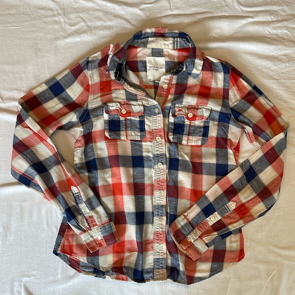 Gilly Hicks Checkered Button-Down - image 1